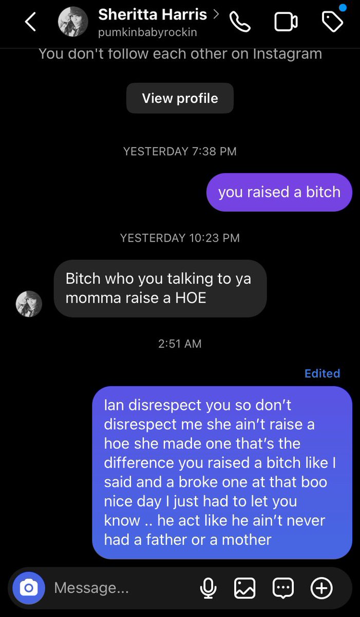 shegocrayy's tweet photo. I texted my ex mama cs I’m tired he played for the last time today … and I just had to let her know she raised a bitch. Y’all think I did too much orrrr y’all want a backstory of why I’m fed up😩 https://t.co/ofeLtfn1Mm