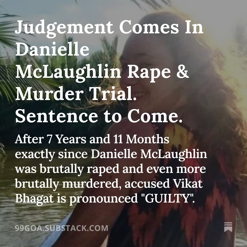 99Goa's tweet photo. Judgement Comes. Sentence to Come in #DanielleMcLaughlin #Rape &amp; #Murder Trial .

If the Psychopath Vikat Bhagat is ever released alive; who would be responsible, if he commits another ghastly crime?

The Judge? The Defense? The Prosecution?

#Ireland 

https://t.co/Kr7w2ugbRN https://t.co/S15An9feIq