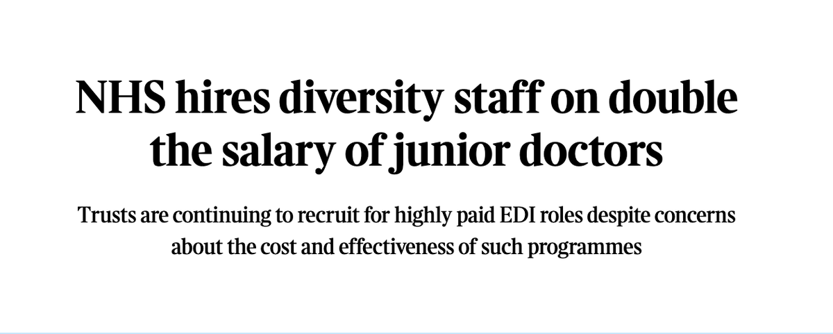 There is no good evidence to prove that these diversity staff provide any benefits to anybody, other than themselves.

Every single penny spent on 'DEI' should be redirected to frontline workers.

Abolish the diversity industry, and give staff doing real work a proper pay rise.