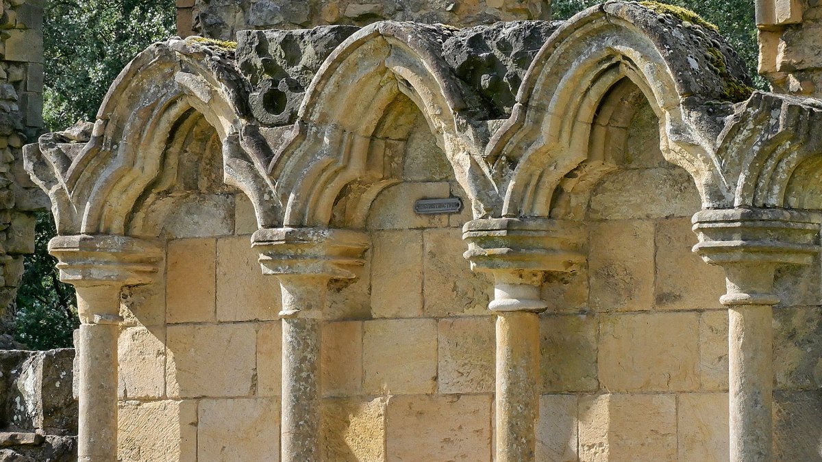 It is an amazing place and not just the often depicted remains of the Rose Window or its internationally important tiles, as these images of the North Transept show. I am longing to go back. Public Domain