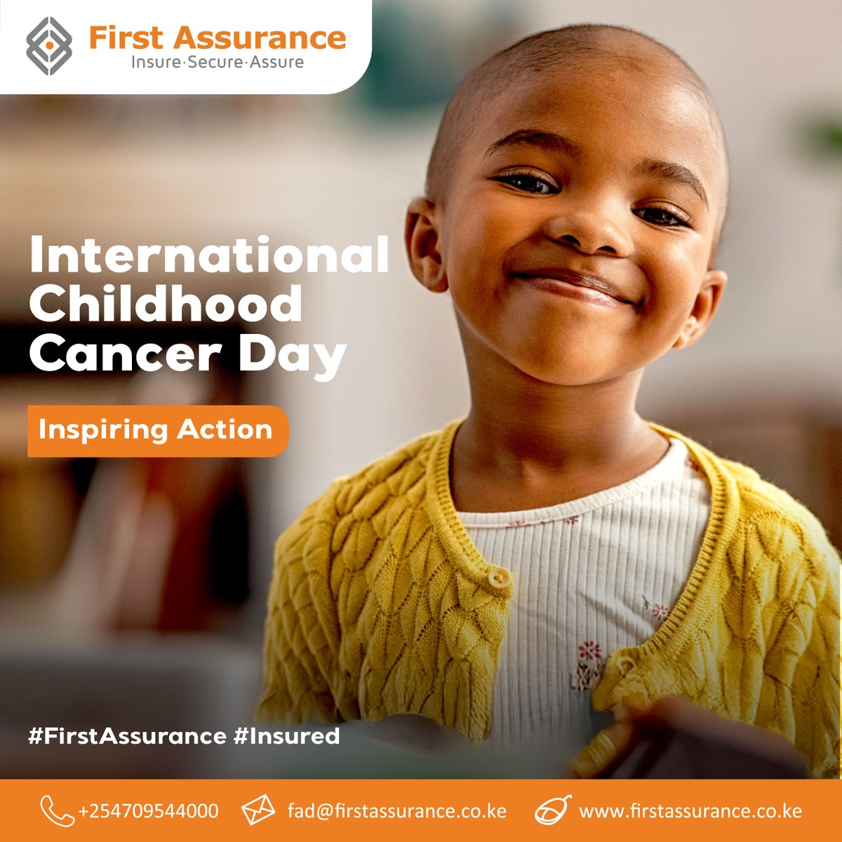 First_Assurance's tweet image. Today is International Childhood Cancer Day. 🎗️

We stand together to raise awareness, honor resilience, and push for equal access to care.

Stay protected with our insurance plans.

🔗 firstassurance.co.ke
📞 0709544000
#FirstAssurance #Insured #ICCD