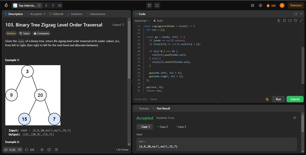 coding_ez24105's tweet image. Leveling up my BST skills! 🌲💡 Today’s solves:
🔄 Binary Tree ZigZag Level Order Traversal
⚖️ Minimum Absolute Difference in BST
🏅 Kth Smallest Element in a BST
✅ Validate Binary Search Tree
Onward to more challenges! 🚀
#LeetCode #BinarySearchTree #DSA #CodingJourney