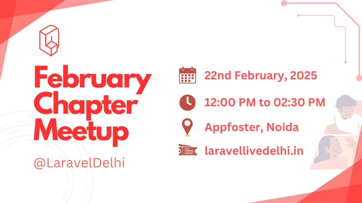 LaravelLive Delhi | Meetups | Networking & more (@laraveldelhi) on Twitter photo ๐ Exciting Announcement for Laravel Enthusiasts! ๐
๐คSpeaker : <a href="/ItsDheerajDotMe/">Dheeraj jha ๐ฎ๐ณ</a> and <a href="/coderRajput/">Aps Rajput | Webshot</a>
๐appfoster, Noida
๐ Register for the event : allevents.in/noida/februaryโฆ
<a href="/LaraconIN/">LaraconIN</a>
<a href="/appfoster/">Appfoster Innovations Pvt Ltd</a>
<a href="/Webshot_in/">Webshot</a>
<a href="/LaravelBLR/">LaravelLive Bangalore Community</a>
<a href="/LaravelAhm/">Laravel Ahmedabad Community</a>
<a href="/laravel_kkd/">Laravel Kozhikode Community</a>
<a href="/laravel_jaipur/">LaravelLive Jaipur ๐ช</a>
<a href="/LaravelSurat/">Laravel Surat Community</a> ๐ Exciting Announcement for Laravel Enthusiasts! ๐
๐คSpeaker : <a href="/ItsDheerajDotMe/">Dheeraj jha ๐ฎ๐ณ</a> and <a href="/coderRajput/">Aps Rajput | Webshot</a>
๐appfoster, Noida
๐ Register for the event : allevents.in/noida/februaryโฆ
<a href="/LaraconIN/">LaraconIN</a>
<a href="/appfoster/">Appfoster Innovations Pvt Ltd</a>
<a href="/Webshot_in/">Webshot</a>
<a href="/LaravelBLR/">LaravelLive Bangalore Community</a>
<a href="/LaravelAhm/">Laravel Ahmedabad Community</a>
<a href="/laravel_kkd/">Laravel Kozhikode Community</a>
<a href="/laravel_jaipur/">LaravelLive Jaipur ๐ช</a>
<a href="/LaravelSurat/">Laravel Surat Community</a>