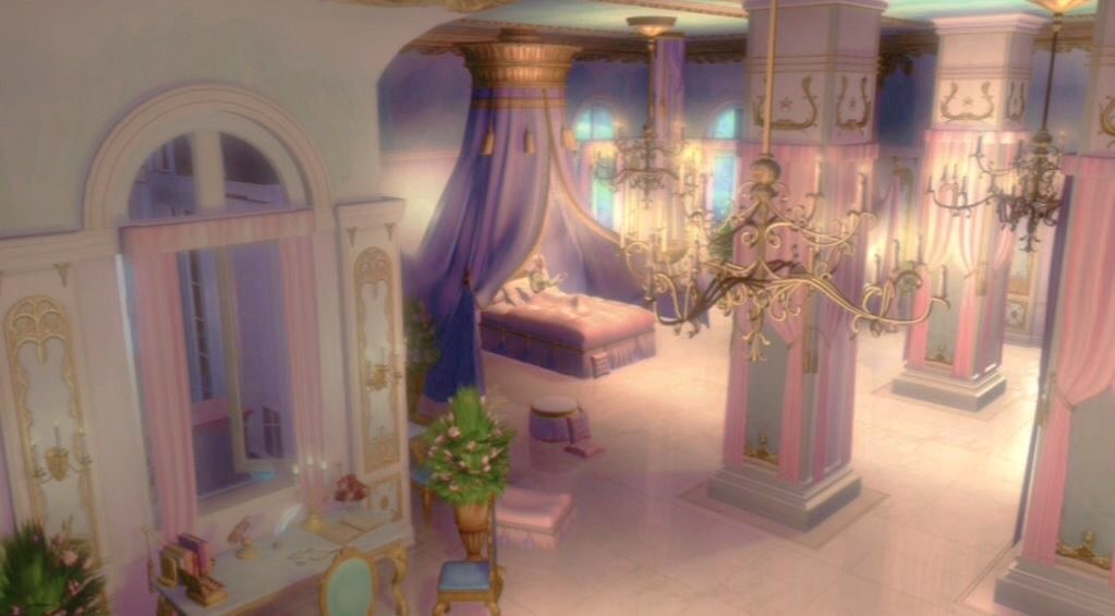 dreamyyarchive's tweet photo. the interior design of barbie as the princess and the pauper <3 https://t.co/uj6TSaKLxd