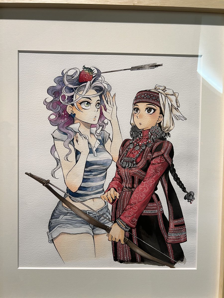 森薫と入江亜紀展に行って来ました!凄かった...紙からすごい熱量を感じてくらくらしました。森先生の描かれる生命力と躍動感、入江先生の自然の雄大さと鮮烈な空気の匂い!!20分ほど見たかなと思ってふと時計確認したら1時間半経っててびっくり。溶けるように時間が消える...