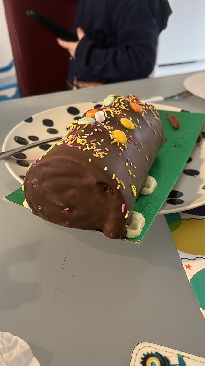 Birthday cake at breakfast- best way to start off the day!