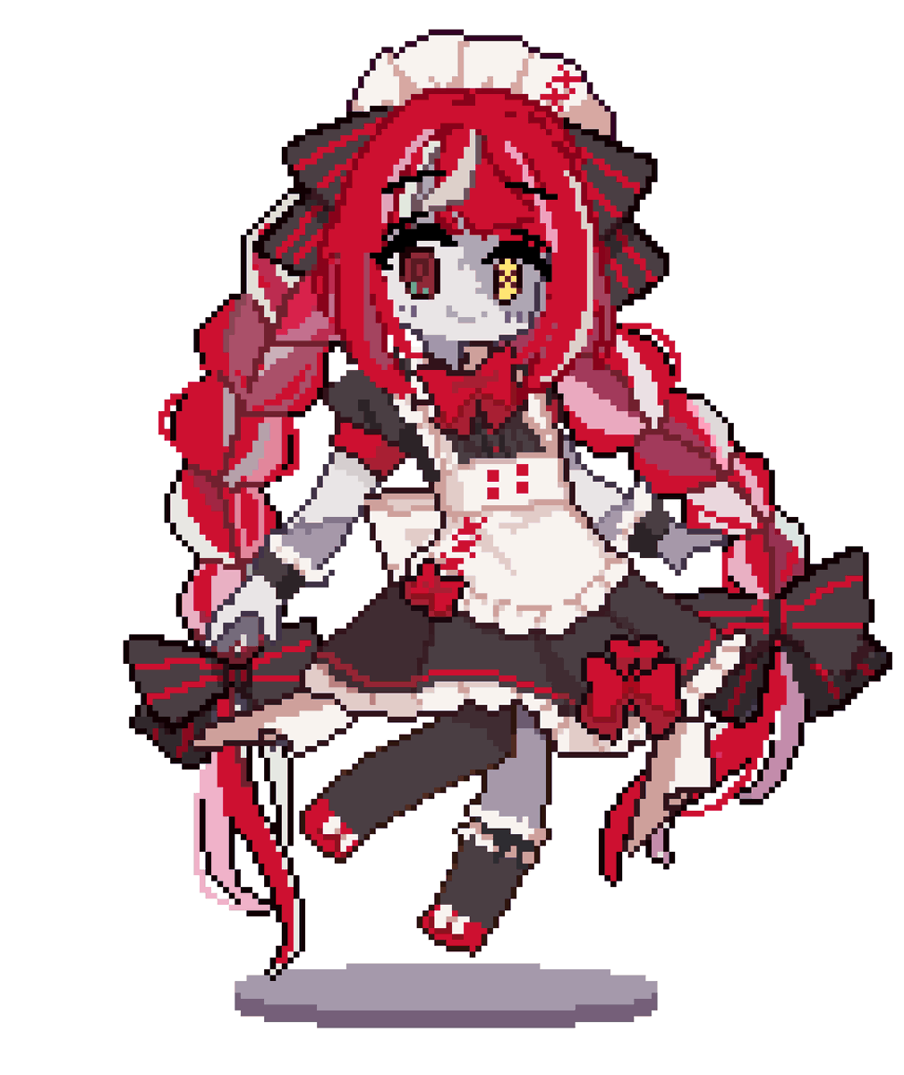 Your chaotic maid has arrived
#graveyART #pixelart #pixelartist #holoID