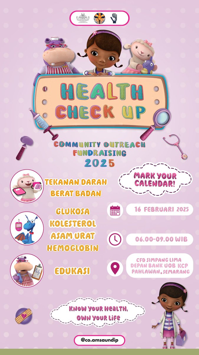 felinotes's tweet image. HALOO GUYSS! yukk mampir buat cek kesehatan di CFD Simpang Lima besok depan bank UOB😆‼️
Pilihannya banyak guyss bisa cek BB, tensimeter gratis, bahkan cek gula darah, kolestrol, asam urat, Hb juga ada loHHH dan murah lagiii seharga cilok😋🫰

-selldips!