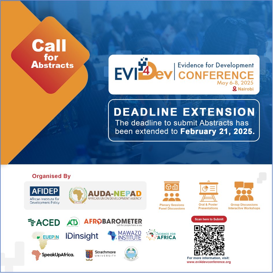 IDinsight's tweet image. 🚨 Don&apos;t miss out! Submit your abstract and seize the opportunity to share your research at the #Evi4DevConference. 

Your insights could play a pivotal role in accelerating Africa&apos;s development agenda and driving impactful solutions for the continent&apos;s future. 

🔗 More…