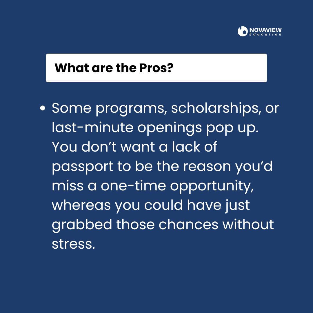 NovaviewEdu's tweet photo. ✅Do you know how important having your passport ready is?

Don’t wait until the last minute! Learn why having your passport ready early is crucial for your study abroad journey!

A Thread

#studyabroad #educationaltips #education https://t.co/XjR0muQgG3