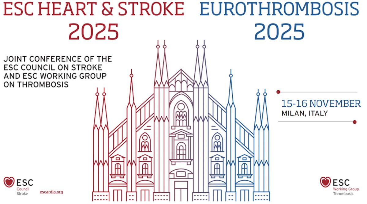 ESC Council on Stroke Chairperson (@escstrokechair) on Twitter photo 🚨 Mark your calendars!
Join us for the 1st Joint Conference of the #ESCStroke & <a href="/ESCWGThrombosis/">ESC WG Thrombosis Chairperson</a>!
📅 15-16 November 2025
📍 Milan, Italy
Take part in this milestone event🌟
🔗tinyurl.com/mtcemzyb
#ESCHeartAndStroke #Eurothrombosis2025 🚨 Mark your calendars!
Join us for the 1st Joint Conference of the #ESCStroke & <a href="/ESCWGThrombosis/">ESC WG Thrombosis Chairperson</a>!
📅 15-16 November 2025
📍 Milan, Italy
Take part in this milestone event🌟
🔗tinyurl.com/mtcemzyb
#ESCHeartAndStroke #Eurothrombosis2025