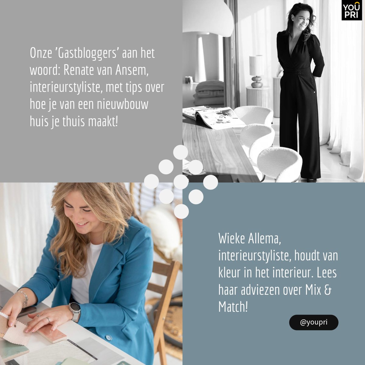 Benieuwd wat deze interieurstylisten aan tips en adviezen hebben? Je leest het op youpri.nl!

#blog #nieuws #interieur #renatevananseminterieurontwerp
#wente.interieurs #youpri

youpri.nl/blog/