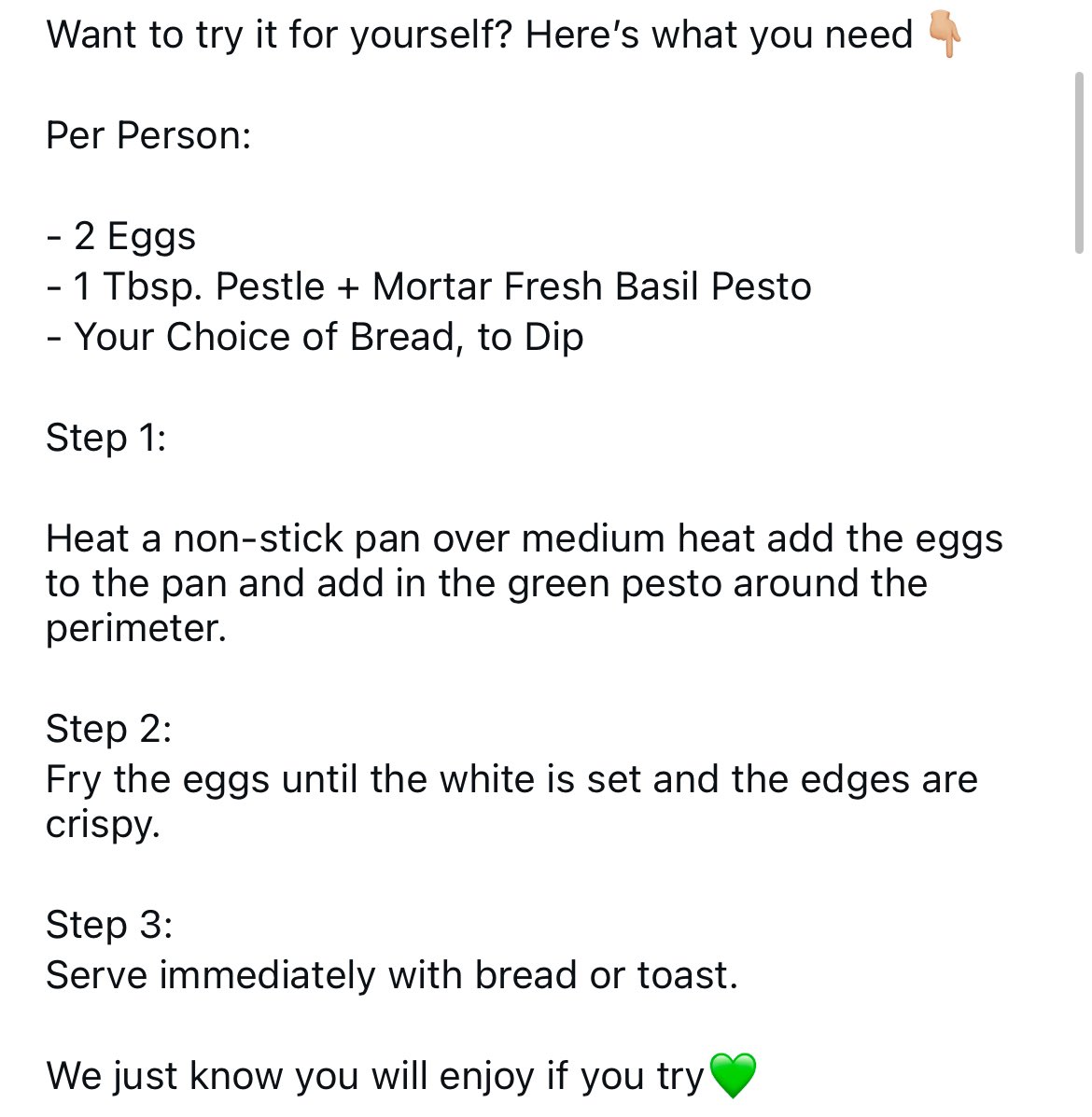pestlemortar_'s tweet image. 💚 #Pesto Fried #Eggs for a quick, convenient and #healthymeal that is ready in minutes🍳

Want to try it for yourself? Here’s what you need👇🏼
#RecipeOfTheDay