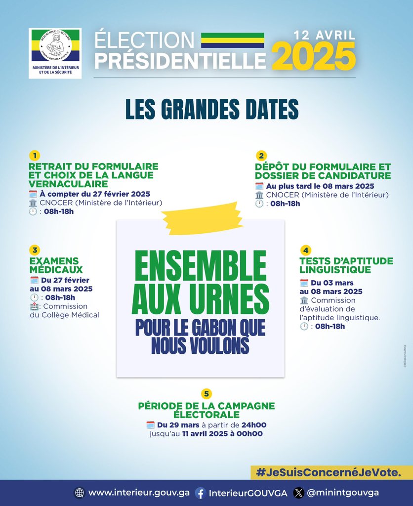 [Elections Présidentielle 2025]

Les dates importantes ‼️