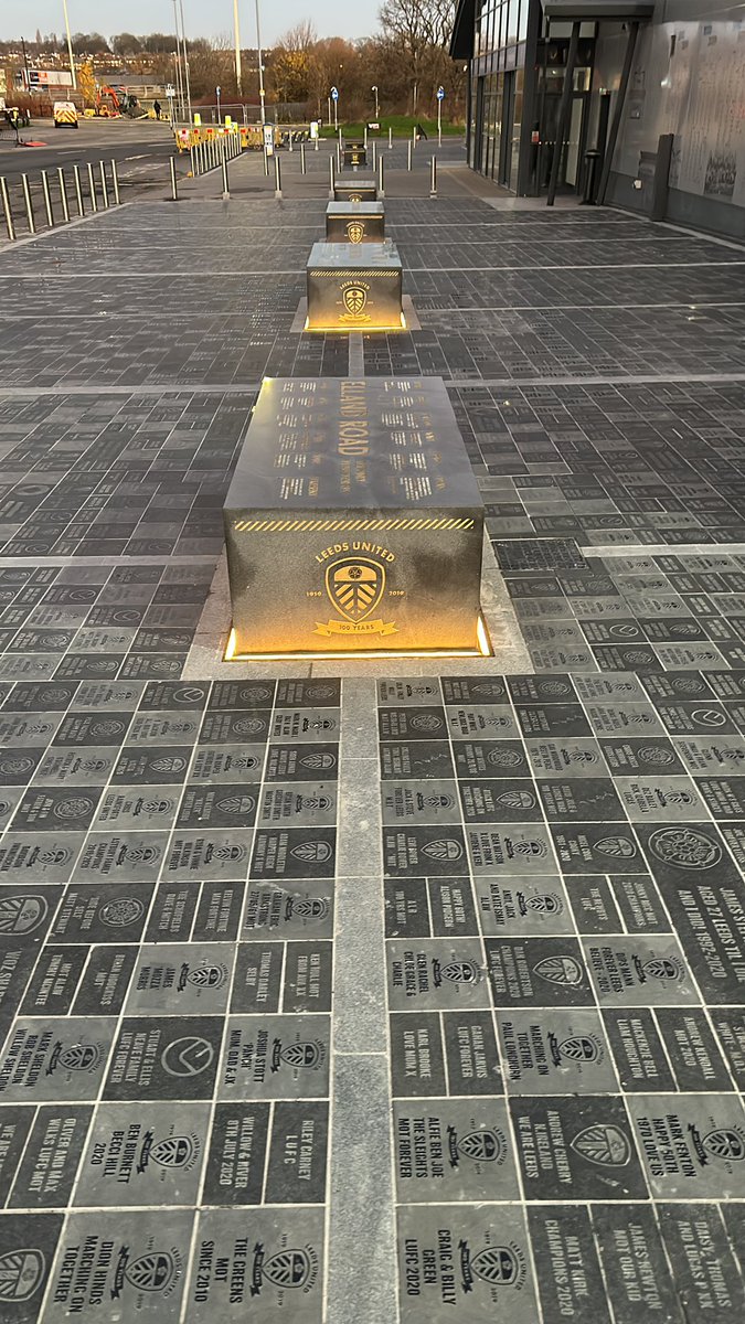 One common question we are asked is how will I know where to find my plaque or stone?
Once any installation is complete, everyone will receive an email with a location map guiding them to their plaque or stone.

Here are 10,000 + stones we mapped at Leeds Utd in October 2024.