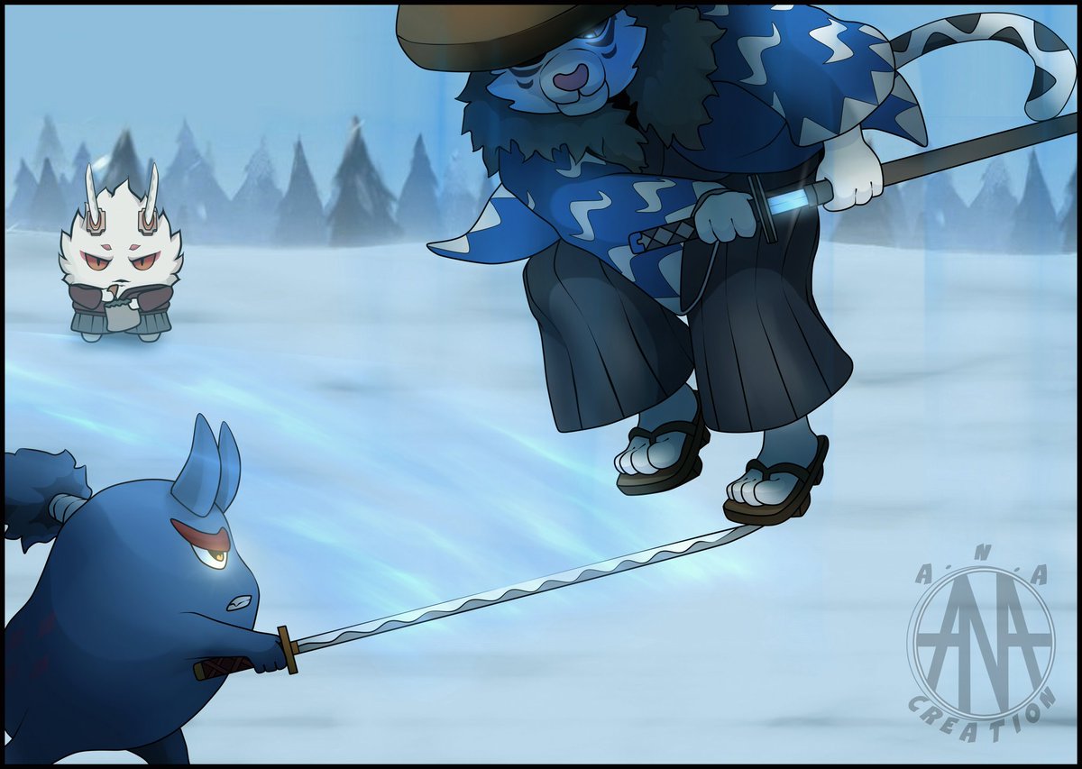 A_N_A_creation's tweet photo. Here's my fan art of masa 
The first meeting of Masa and Jin
Yeah two strong and brave warriors fighting each other 
What do you think happened?
@AliciazAI
@masamune_CTO  @Jin #zentry #cag  @Ronin_Network https://t.co/X0fiAHzZs5