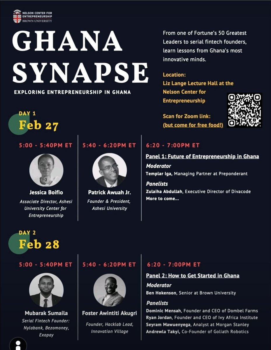 Excited for the conversations at Ghana Synapse, hosted by the Nelson Center for Entrepreneurship, Brown University! I'll be sharing how Ashesi’s entrepreneurship ecosystem equips students and alumni with the mindset and support to build, launch, and scale high-impact ventures.