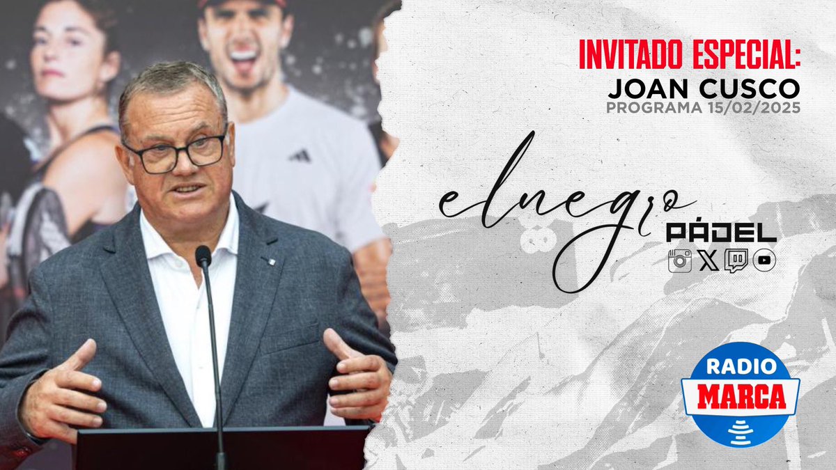 🎙️ <a href="/RadioMARCA/">Radio MARCA</a> 
Comenzamos en directo con 
El Pádel Marca

Joan Cuscó, presidente de <a href="/OctagonSpain/">Octagon Spain</a>, nos cuenta cómo se están viviendo la protesta de los jugadores profesionales de pádel desde el #GijonPremierPadelP2 

La renuncia a participar en la primera prueba del circuito en