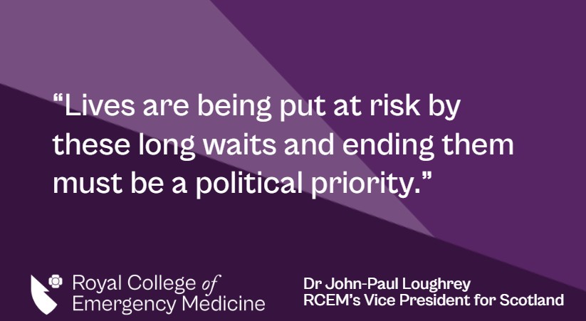 Royal College of Emergency Medicine (@rcollem) on Twitter photo In 2011 just 784 people waited more than 12 hours in a Scottish A&E – last year more than 76,000 did.
Read our new analysis of the latest Scottish ED performance data and full response by RCEM's VP for Scotland <a href="/Jploughrey/">John-Paul Loughrey</a> here - tinyurl.com/bdeskmc2 In 2011 just 784 people waited more than 12 hours in a Scottish A&E – last year more than 76,000 did.
Read our new analysis of the latest Scottish ED performance data and full response by RCEM's VP for Scotland <a href="/Jploughrey/">John-Paul Loughrey</a> here - tinyurl.com/bdeskmc2