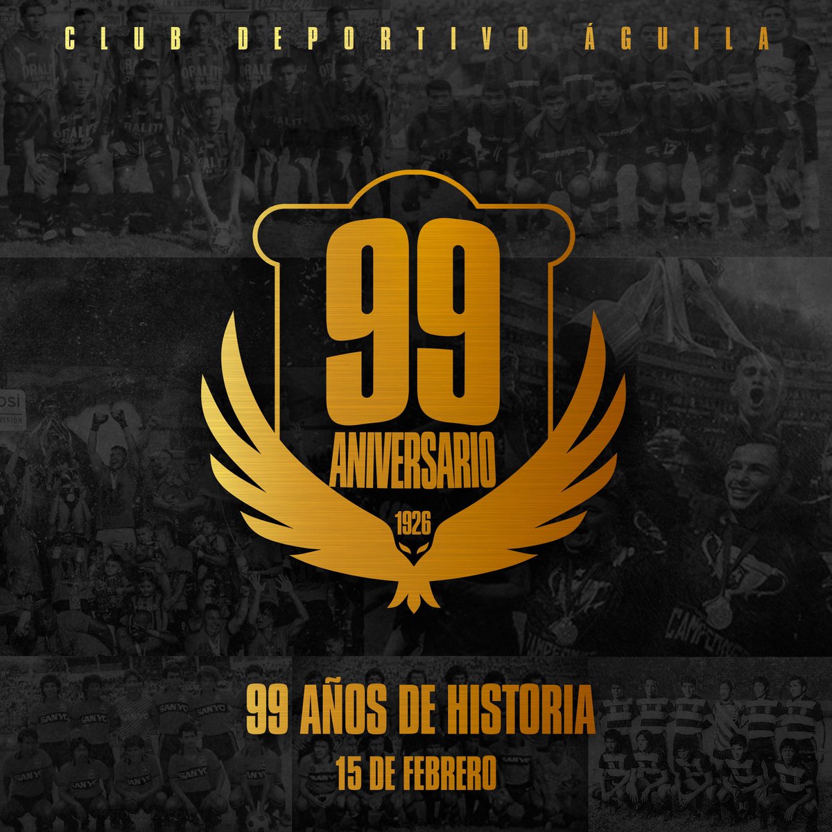 cdaguilaoficial's tweet photo. ¡Este amor perdurará para 𝗦𝗜𝗘𝗠𝗣𝗥𝗘!🧡🖤

🎉🎊👏🏽 Hoy, 15 de febrero, celebramos el aniversario del más grande de El Salvador. 🇸🇻 

⭐️ Feliz 99 años a nuestra 𝗔𝗩𝗘 𝗠𝗔𝗝𝗘𝗦𝗧𝗨𝗢𝗦𝗔.🦅 https://t.co/ZyfnaQfHTt
