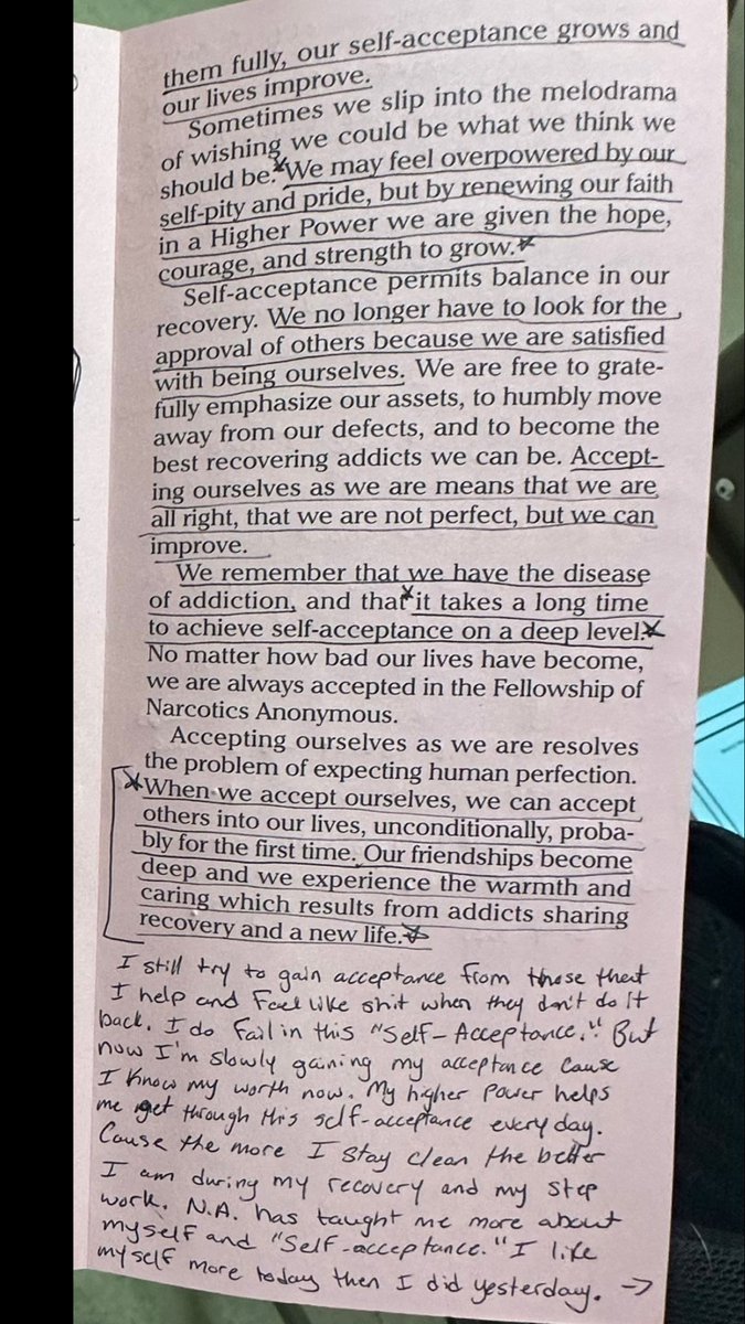 lynnboii's tweet image. last night my NA Meeting topic was about Self - Acceptance #addictionisreal #addictionrecovery #addict #sober #soberlife #sobertiktok