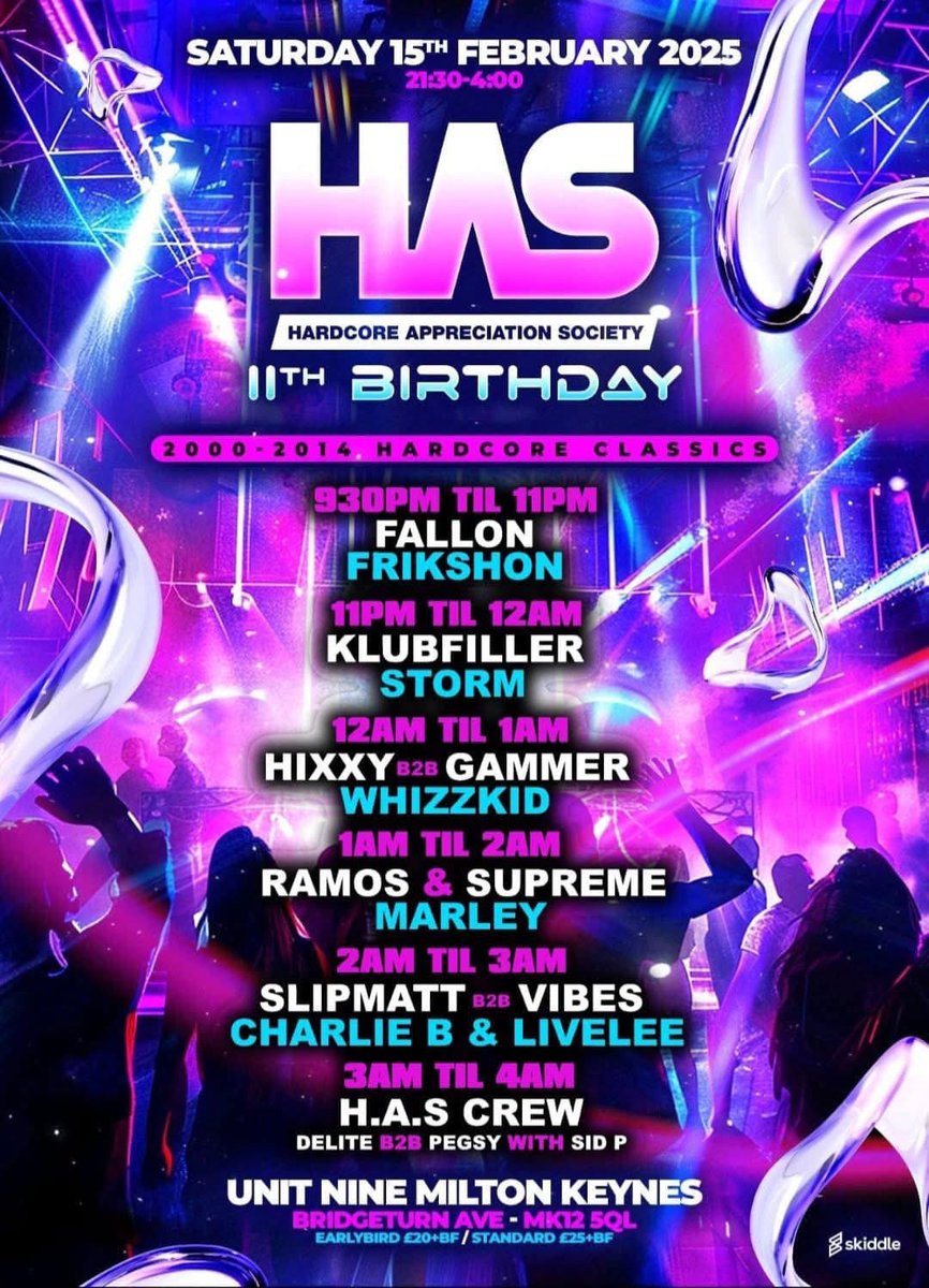 RAVE DAY!!! Who am I seeing on that dance floor later as we open up the most awesome HAS - Hardcore Appreciation Society???

Catch me 9:30-11pm with the immensely talented one Scott Fallon bringing the fire &amp; starting the party as we mean to go on!!!
