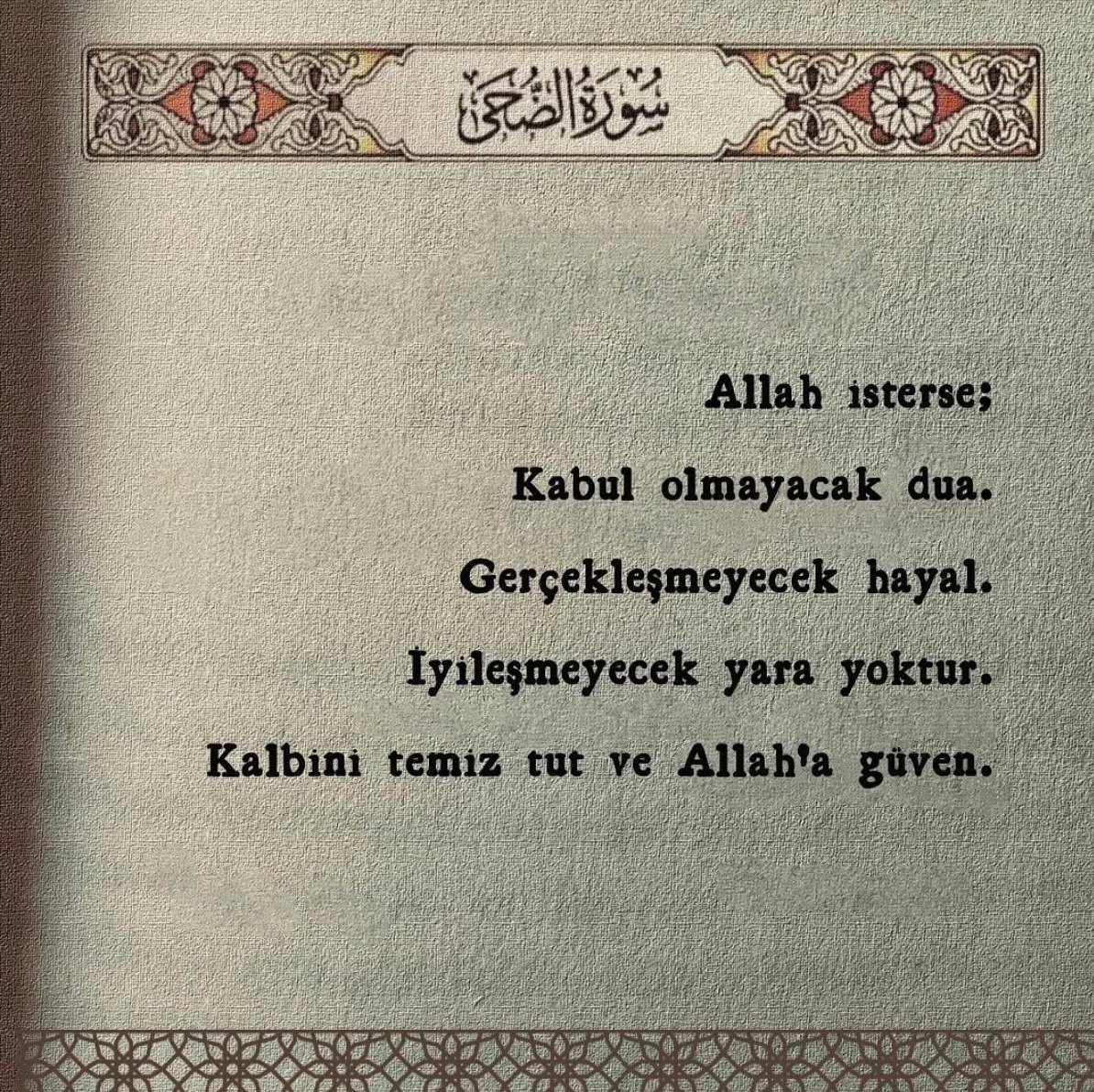 Allah isterse ;