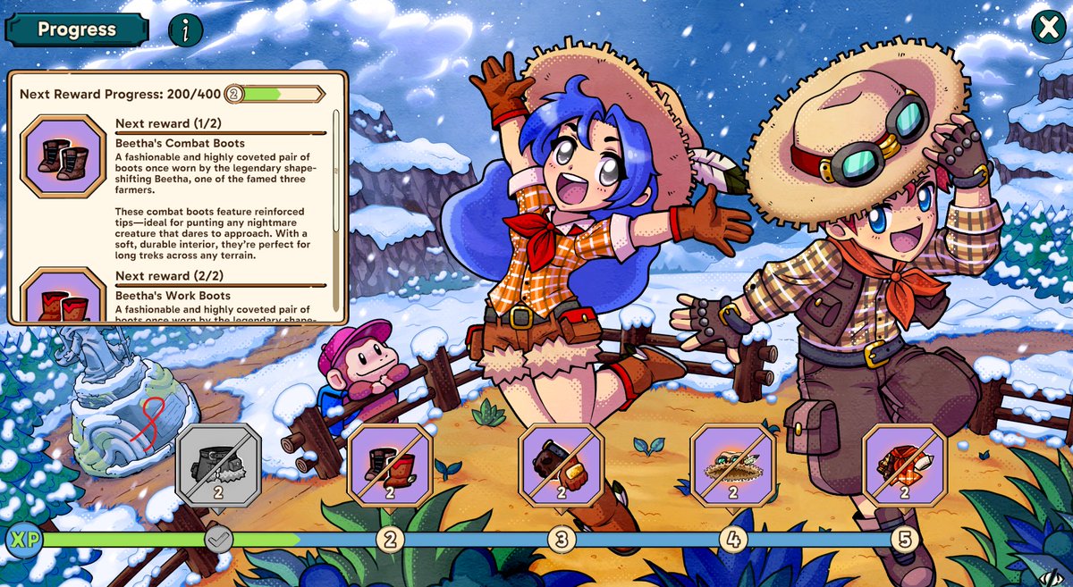 First reward claimed! Next up: Beetha's combat boots! #smolbound <a href="/smolbound/">Smolbound</a>