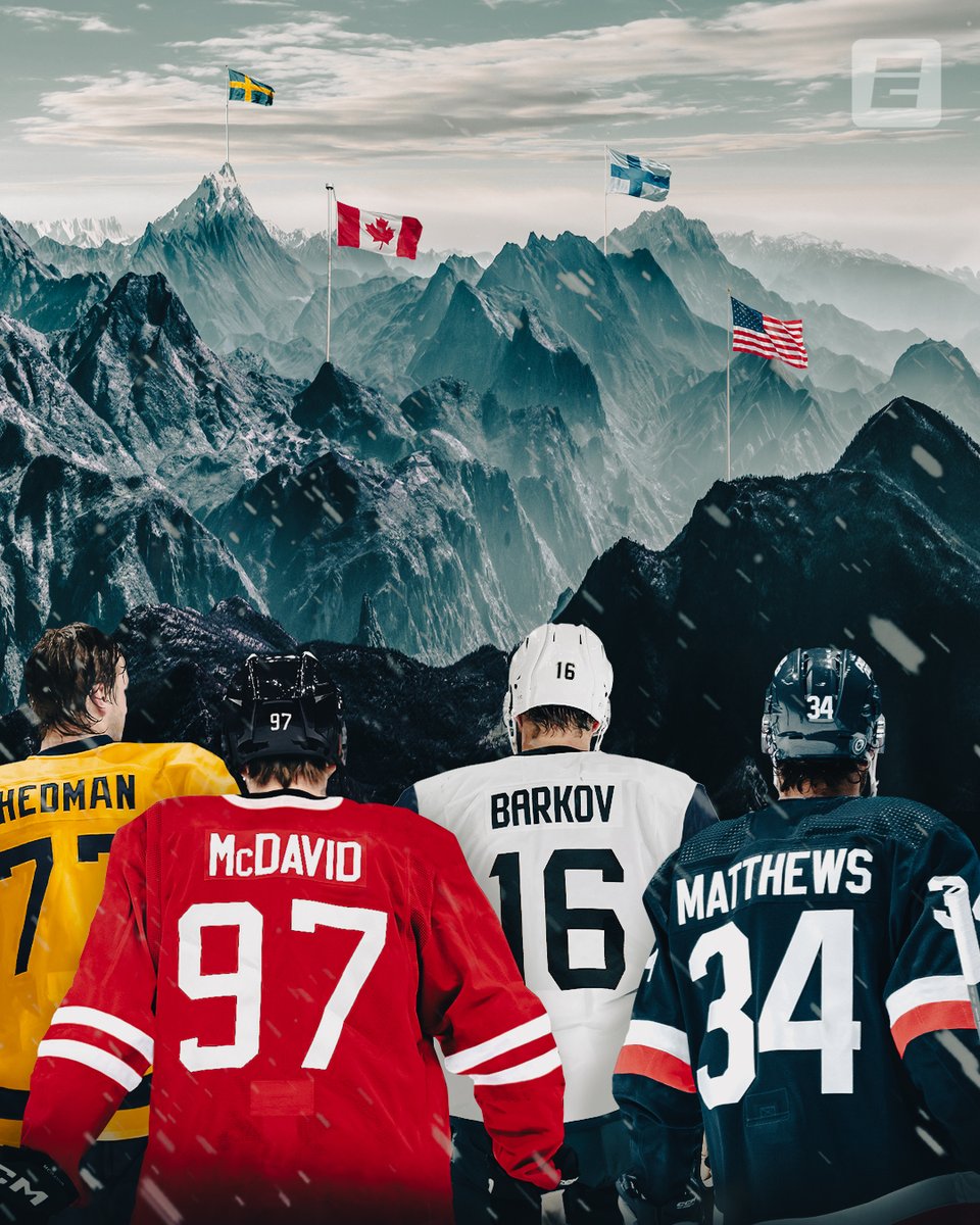 SportsCenter's tweet image. It's a great day for the 4 Nations Face-Off 🙌

ALL FOUR TEAMS will hit the ice today on ABC/ESPN+

📺 1 ET, 8 ET