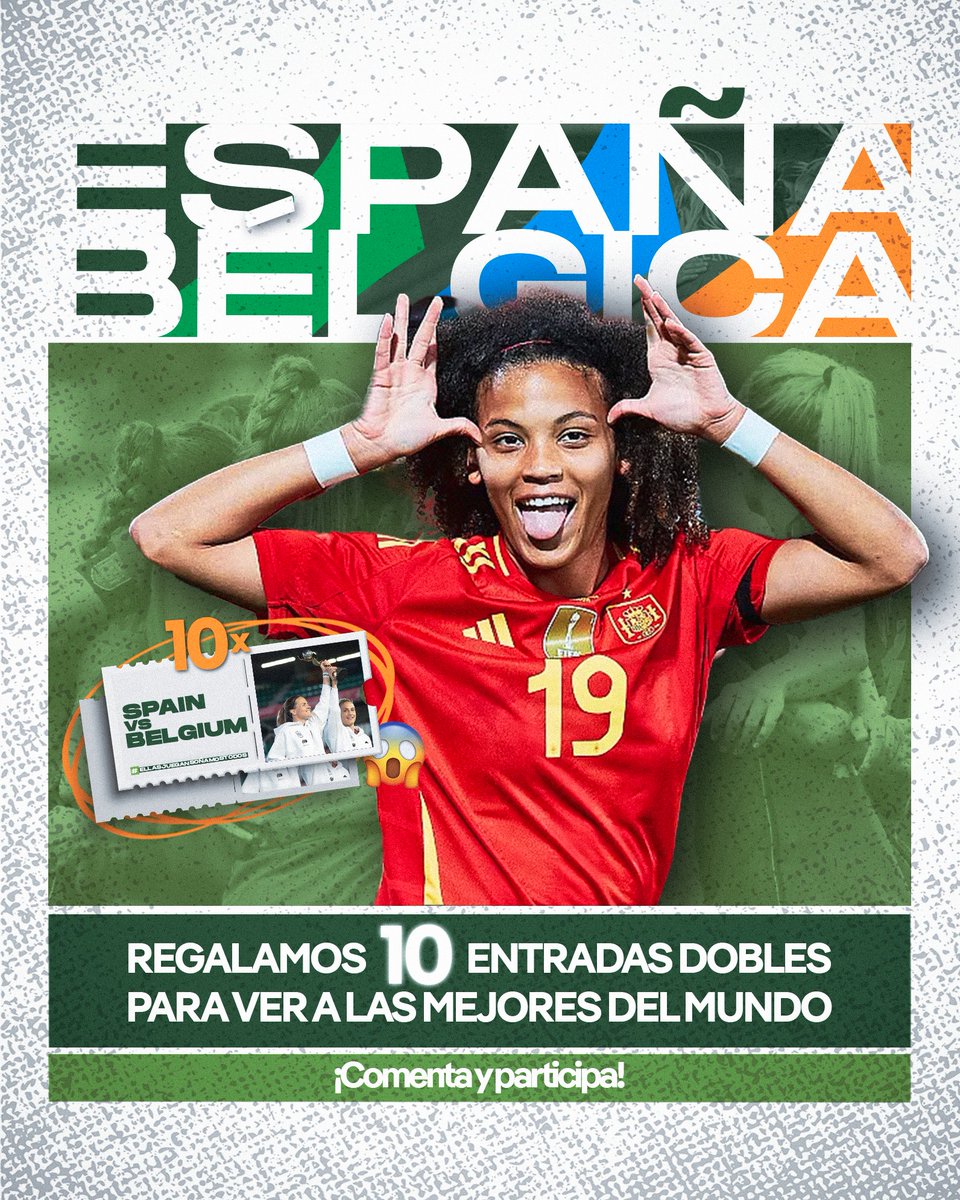 😱 ¡¡SOOORTEO!! 😱

La <a href="/SEFutbolFem/">Selección Española Femenina de Fútbol</a> empieza en casa 🇪🇸 el camino por un nuevo TÍTULO... ¡quieren seguir haciendo HISTORIA! 🏆

¡¡REGALAMOS 🔟 ENTRADAS DOBLES 🎟 para que vayas con quien quieras!!

📲 Síguenos
🔁 RT este tuit
💬 Comenta #EllasJueganSoñamosTodos

🍀🔥 ¡SUERTEEEEE!