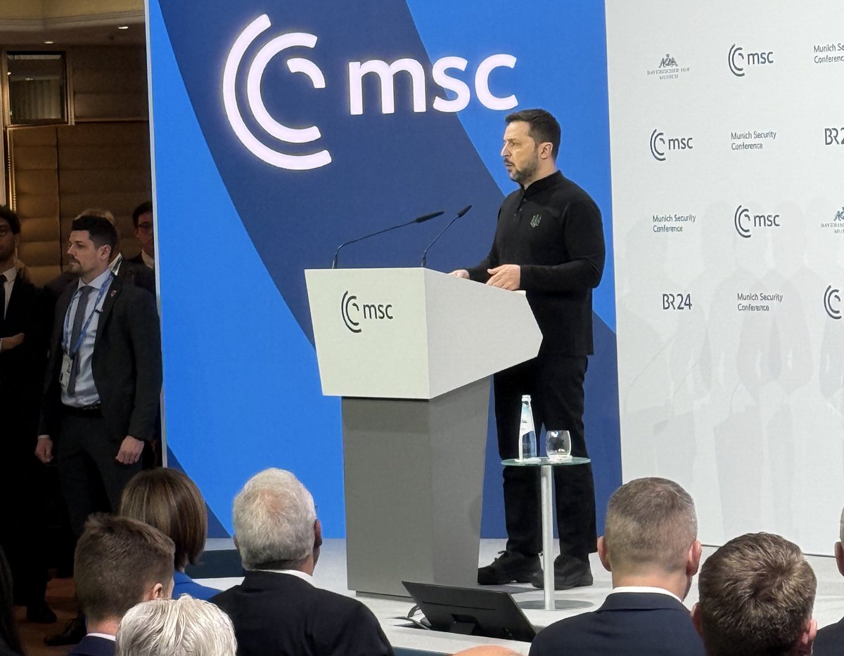 Zelenskyy strong statement at #MSC2025: 

‘Some of you don’t really get Brussels. But let me be clear: if not Brussels, it’s Moscow’