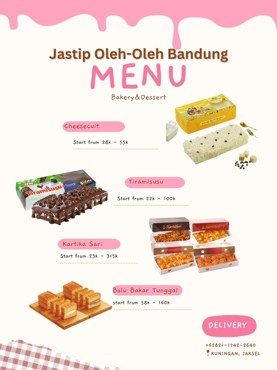 barbsasa's tweet photo. Hai guys, aku open jastip tiramisusu, cheesecuit dll. Ready tanggal 17 februari di kuningan, jaksel. Yg berminat bisa dm yaak. Thank u🧚🏻 https://t.co/9EfRifJnn5