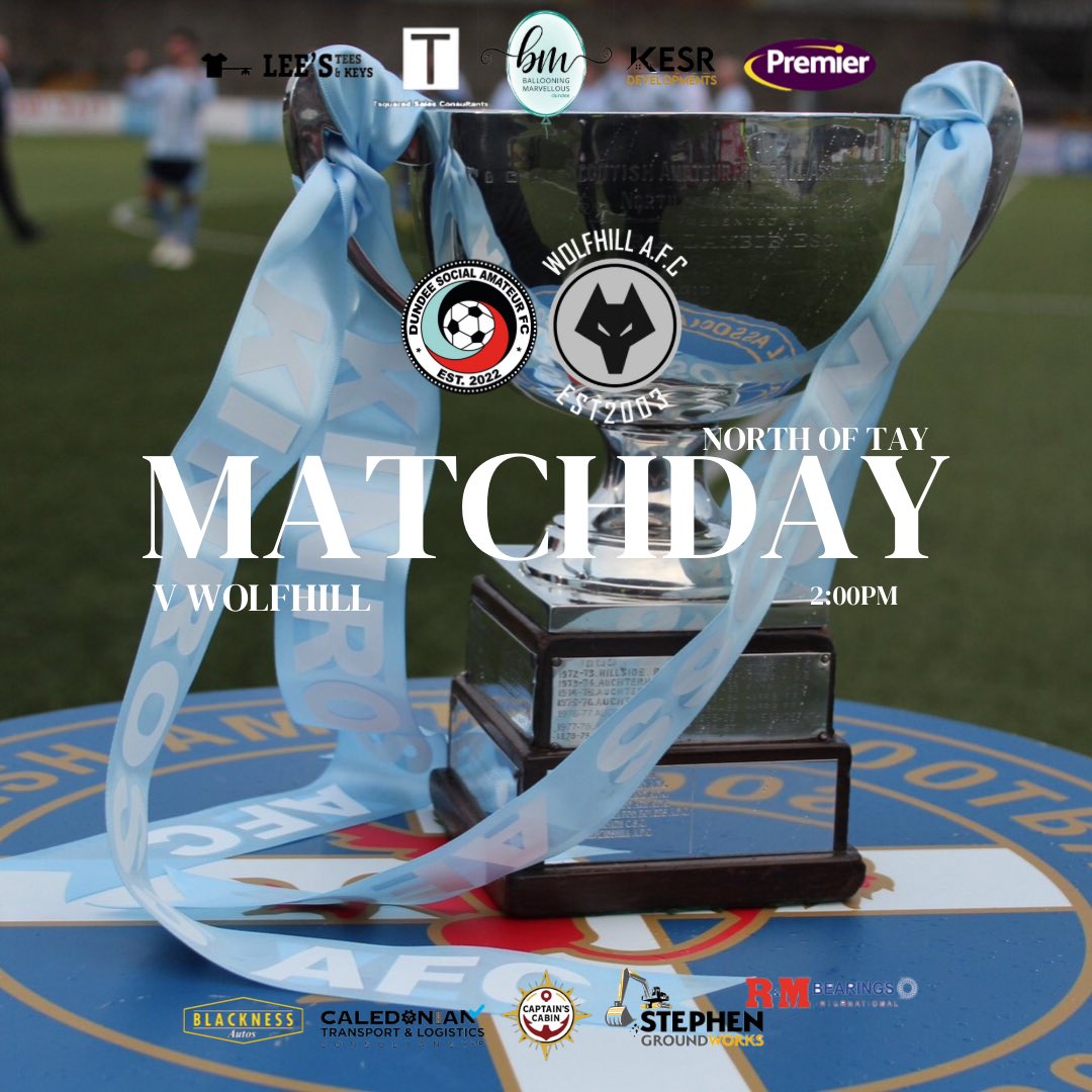 North Of Tay! 🛣 

We Head through to Guildtown Park, Perth. as we take on Wolf hill AFC, a win today sees us in the quarters.

#monthesocial | #NorthofTay 🏆