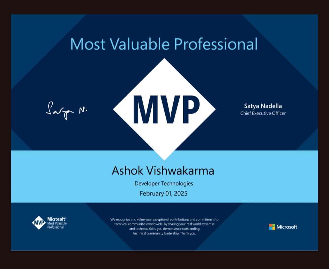Milestone achieved 🥳🎉, thanks to <a href="/ankitsharma_007/">Ankit | MVP | GDE</a> for the nomination 🙏

#MicrosoftMVP