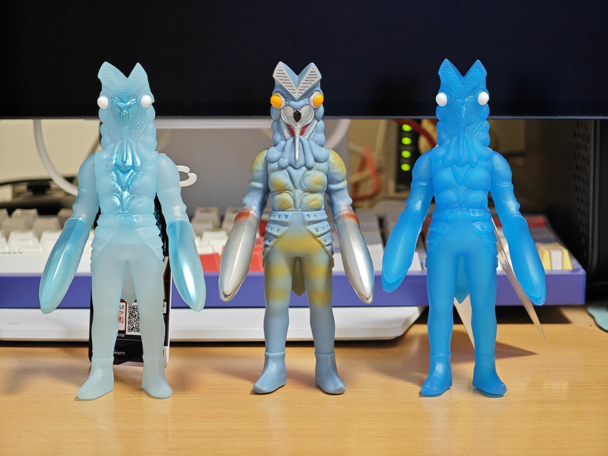 バルタン星人のソフビたち！ 実は分身バージョンは3種類あるでござる