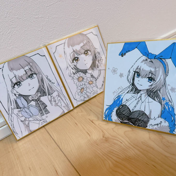 明日のコミティアにこちらのミニ色紙も持って行きますお迎え頂けたら嬉しいです(*'꒳`*)#コミティア151 #COMITIA151 #COMITIA 