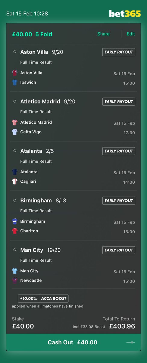Add To Your Bet Slip - bet365.com/s/r/lNC5

BET 1

MAIN ACCA

8/1