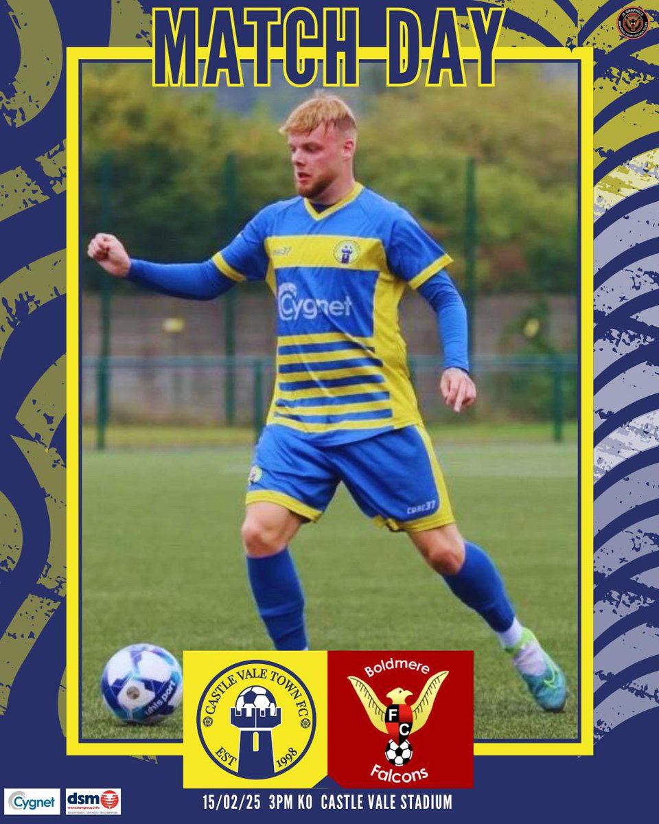 CVSpitfires's tweet image. ‼️MATCH DAY‼️

Last one of the season today, which is an extremely early finish! Nevertheless it’s one we look forward to as we host high flying Boldmere who are unbeaten this season. 

@boldmerefalconsfc 

Sponsored by…
@CygnetGroup 
DSM!