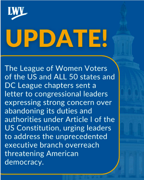 The dismantling of our sacred democracy on full display for the world is one of the most horrific events in modern-day politics….The League demands Congress act to prevent threats to the very fabric of our Republic. - LWVUS CEO, Celina Stewart, Esq. More: lwv.org/newsroom