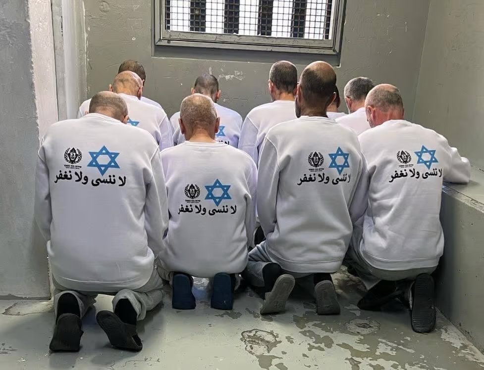Who's gonna bet we won't see a single mention in mainstream media of Israel forcing tortured, starved &amp; sexually assaulted elderly captives in concentration camps to wear "we'll never forget &amp; never forgive" shirts with stars of David?