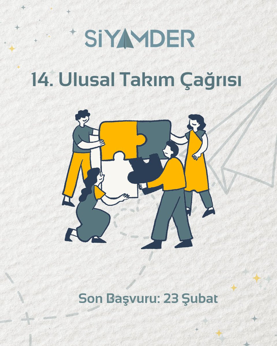 14. Ulusal Takım Çağrısı Başladı! 🤩✈
SİYAMDER Ulusal Takımlarında sorumluluk alarak kendinizi geleceğin lideri olarak hazırlamak, takım çalışmaları içerisinde bilgi, beceri ve deneyimlerinizi arttırmaya ne dersiniz? 
Detaylı bilgi ve başvuru için;
forms.office.com/r/yYP7QF9xPY