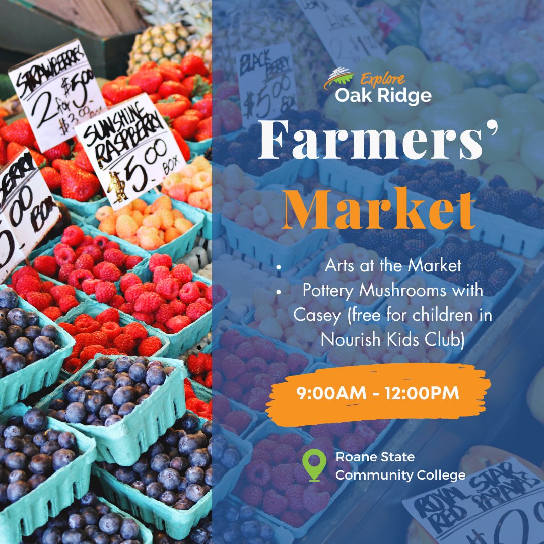 Join us today at the Winter Farmers' Market for fun and fresh produce! Stop by for Arts at the Market and Pottery Mushrooms with Casey, which is free for children in the Nourish Kids Club. Come hang out, shop, and get creative!
