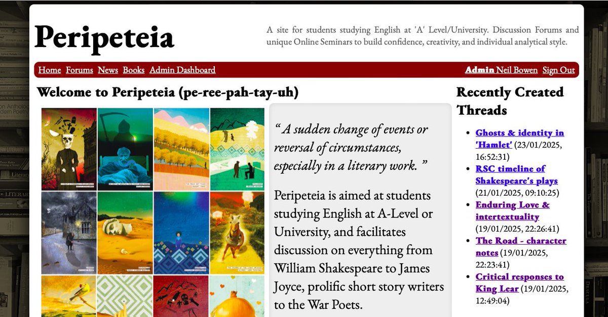 Neil Bowen (@neilbowen3) on Twitter photo #peripeteia <a href="/UnivEnglish/">University English</a> <a href="/EduqasH/">Eduqas English Hub</a> <a href="/Tes_English/">Tes_English</a> <a href="/NATEfeed/">National Association for the Teaching of English</a> <a href="/litfanatic/">Literature Fanatic</a> <a href="/af_english123/">AF 🧚🏻</a> <a href="/abbiemann1982/">Abigail Mann</a> <a href="/hanthethinks/">Hannah H.</a> <a href="/BobEaglestone/">Robert Eaglestone</a> @LitCamb <a href="/KateClanchy1/">Kate Clanchy</a> <a href="/CharlotteSantry/">Charlotte Santry</a> <a href="/engfac/">Faculty of English</a>
<a href="/englishunicam/">Faculty of English</a> <a href="/MissHLawrence/">Miss Lawrence 💙</a>
Join our not-for-profit literary adventure: peripeteia.co.uk #peripeteia <a href="/UnivEnglish/">University English</a> <a href="/EduqasH/">Eduqas English Hub</a> <a href="/Tes_English/">Tes_English</a> <a href="/NATEfeed/">National Association for the Teaching of English</a> <a href="/litfanatic/">Literature Fanatic</a> <a href="/af_english123/">AF 🧚🏻</a> <a href="/abbiemann1982/">Abigail Mann</a> <a href="/hanthethinks/">Hannah H.</a> <a href="/BobEaglestone/">Robert Eaglestone</a> @LitCamb <a href="/KateClanchy1/">Kate Clanchy</a> <a href="/CharlotteSantry/">Charlotte Santry</a> <a href="/engfac/">Faculty of English</a>
<a href="/englishunicam/">Faculty of English</a> <a href="/MissHLawrence/">Miss Lawrence 💙</a>
Join our not-for-profit literary adventure: peripeteia.co.uk