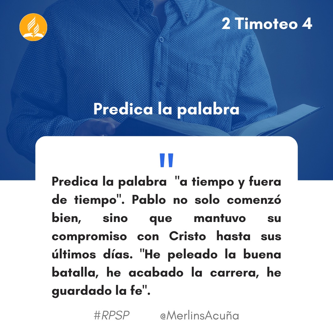 ✅️ Predica la palabra a tiempo y fuera tiempo. Los que no quieran avanzar hasta que puedan ver cada paso del camino claramente delante de ellos, no serán de ningún beneficio en este tiempo para hacer progresar la verdad de Dios.