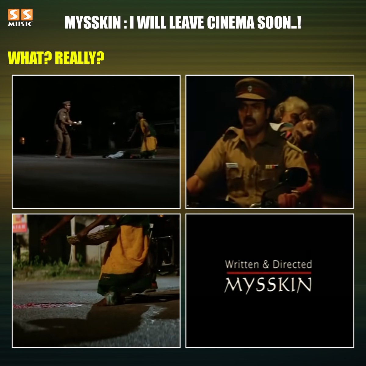 SSMusicTweet's tweet photo. மனிதனை நசுக்காதீர்கள் மனிதர்களே..! 🎬
.
@DirectorMysskin #Mysskin #DirectorMysskin #Dragon #DragonPreReleaseEvent #Pisasu2 #Train #Anjathe #Pisasu #Thupparivalan #Psycho #SSMusic https://t.co/aepFrYOS6w