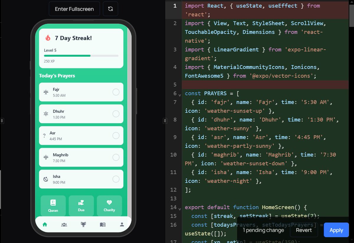 We've created duopray where we can track our prayer streaks. Thanks to <a href="/a0_dev/">a0.dev</a>   
#duolingo