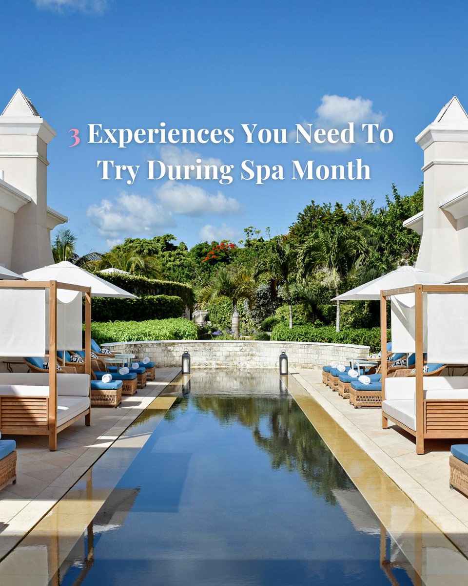 Bermuda's tweet photo. We are half way through Spa Month 🧘‍♀️Blink and you'll miss these rejuvenating services available from Bermuda's top spas. 

But wait, there's more 😏 See our full lineup of discounted spa experiences: https://t.co/kvz5fOYtTC

#GoToBermuda #SpaMonthBDA https://t.co/ViYzkcyWAL