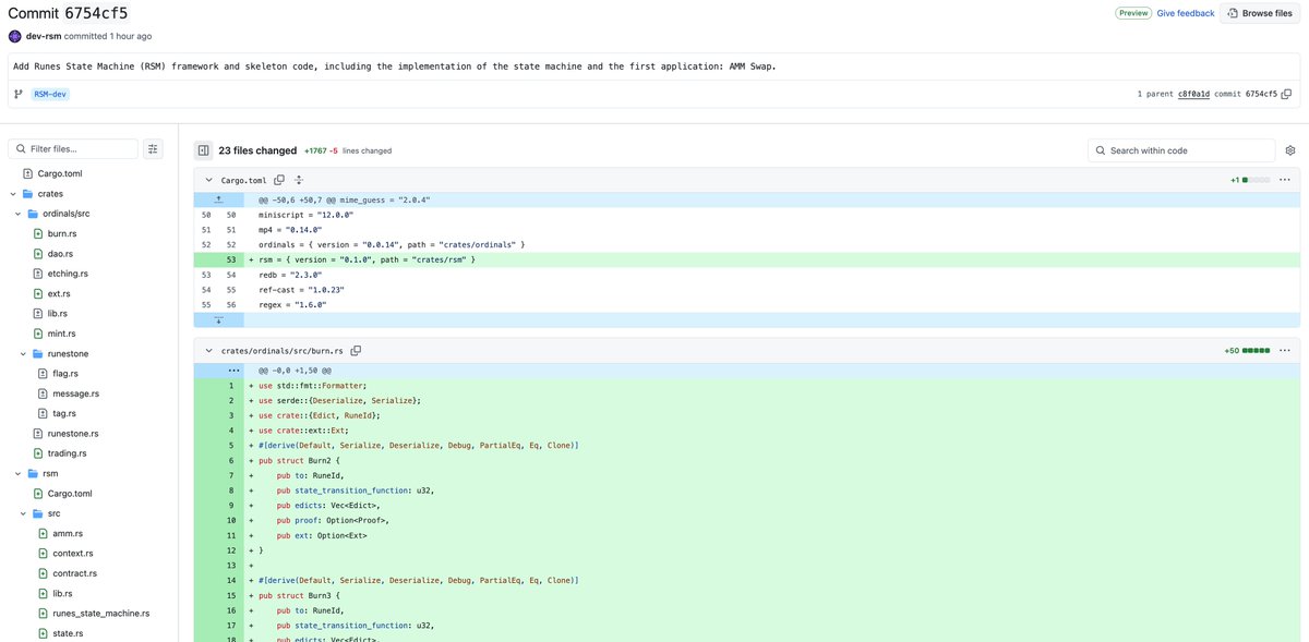 Make Runes Magic Again – Runes2.0

We are developing the #RSM (#Runes State Machine) protocol <a href="/MikaelBTC/">Mikael.btc | BRC-100 & RSM</a> and will open all source code, github.com/RSM-Labs/ord-R…