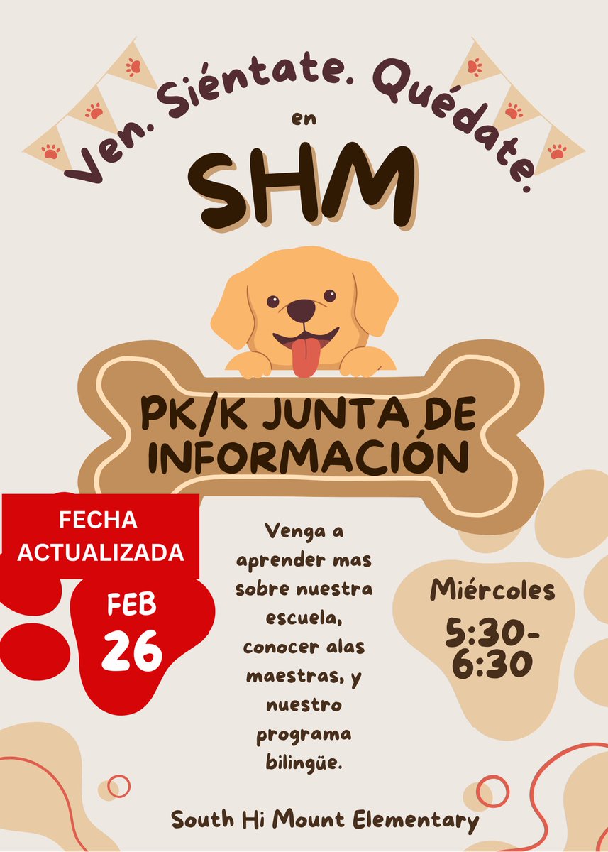 Due to a conflict with the facility planning meeting that includes South Hi Mount, we have moved the date for our PK &amp; Kinder  Roundup.  Please see updated flyer and spread the word.