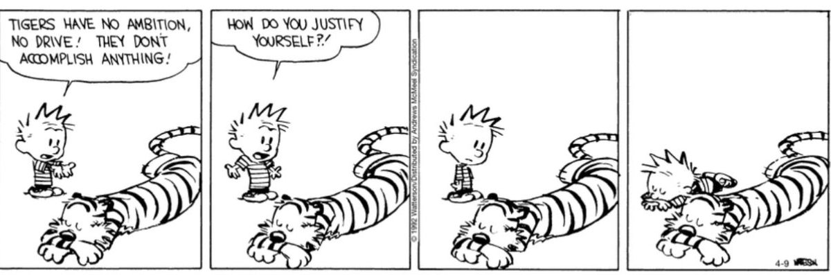 Calvinn_Hobbes's tweet image. How I’m spending my Saturday… 😴 #CalvinandHobbes